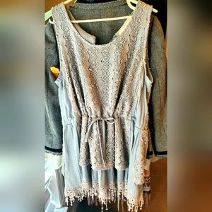A'reve Western Boho Sleeveless Top
